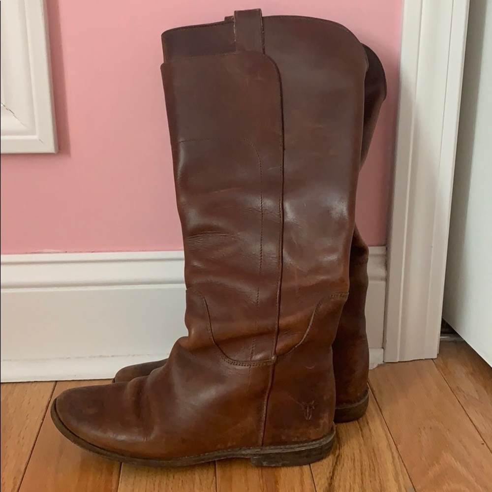 Frye Paige boots cognac size 6
